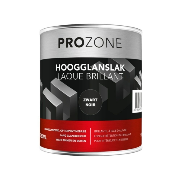 Hoogglanslak zwart (750ml)