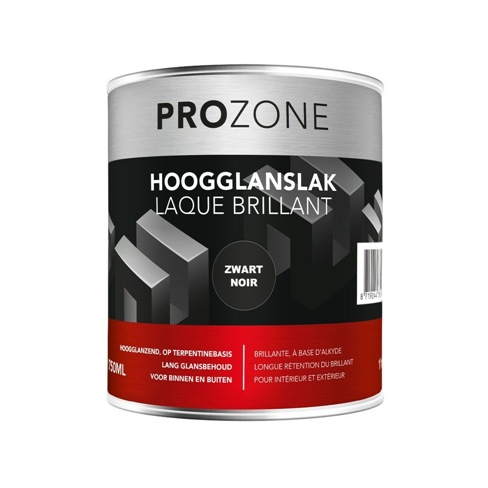 Hoogglanslak zwart (750ml)