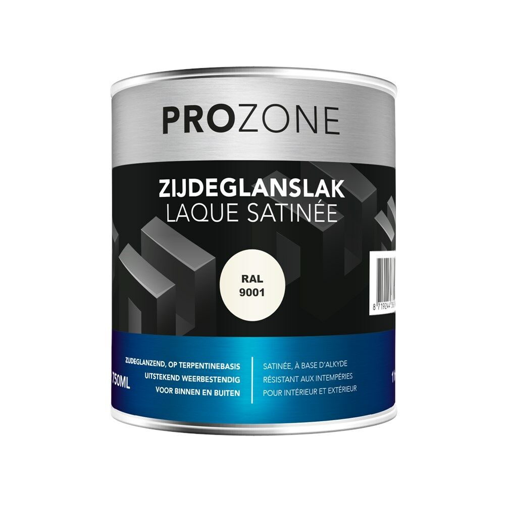 Zijdeglanslak wit RAL9001 (750ml)