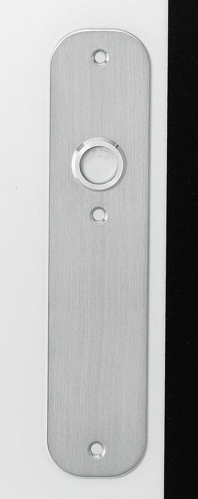 Schild plat 190x42x2mm blind rvs