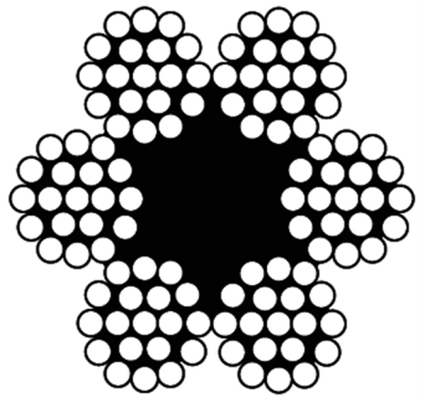 Staalk. 6x19+1TWK 04mm rol 50 mtr. vz.