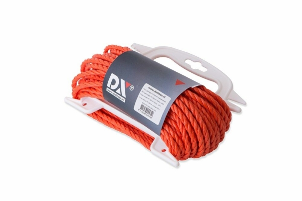 Touw geslagen PP 10mm oranje handh. 10 mtr