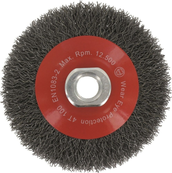 Kegelborstel M14 100x0.30mm gegolfd staal