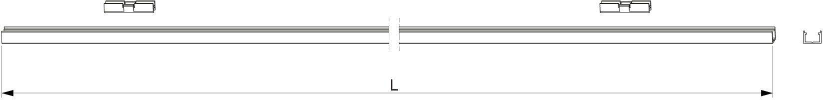 Alum.prof.1500mm t.b.v. st.esp