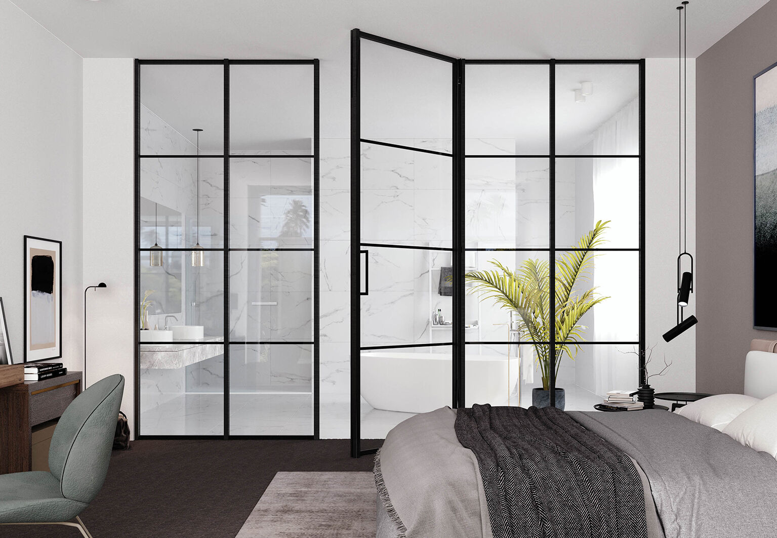 Divina - vaste wand m/deur - 2600x3000mm