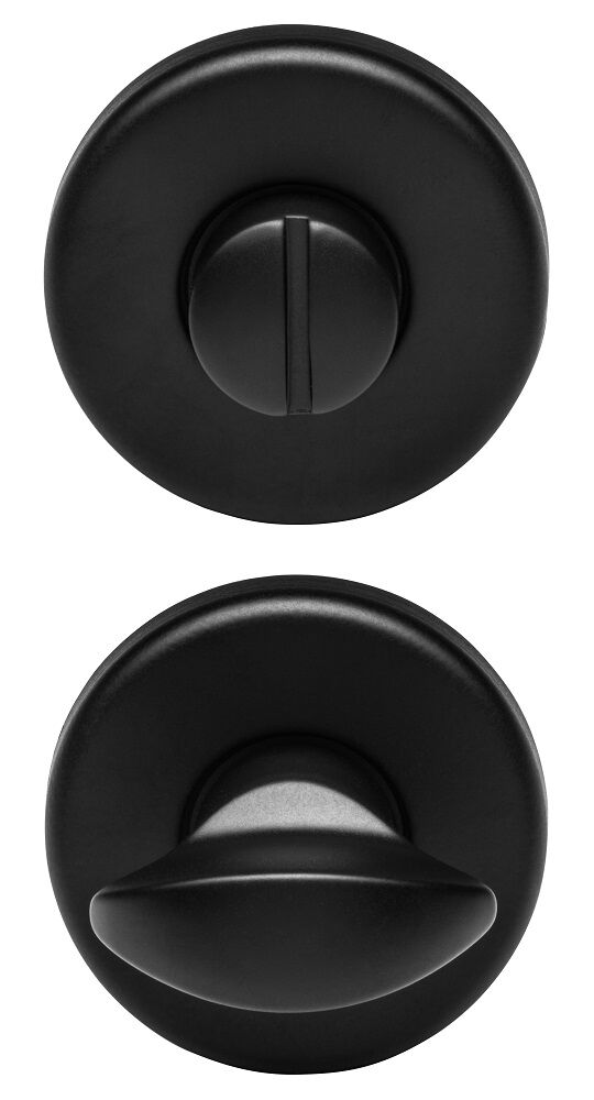 WC Garnituur Zwart RVS 50mm rond