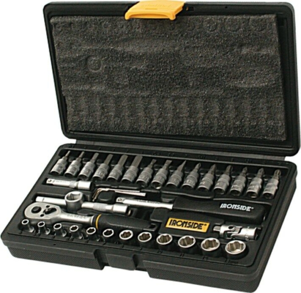 Doppenset chr/mat 36dlg. 1/4"