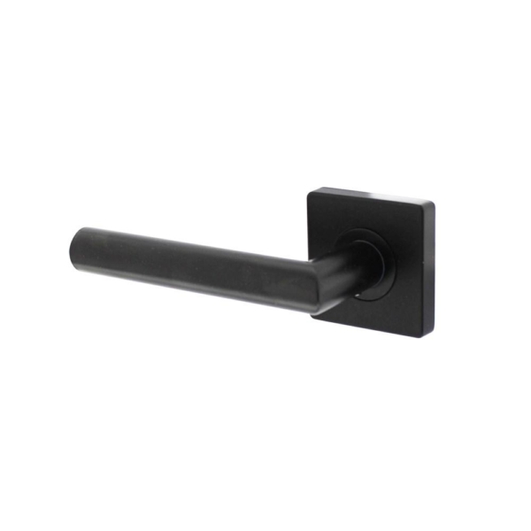 Gatdeel links Bastian op rozet 55x55x10mm zwart