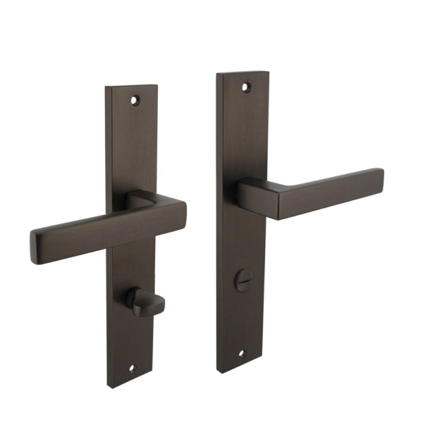 Deurkruk Hera op langschild 245x45mm WC78/7mm antraciet-grijs