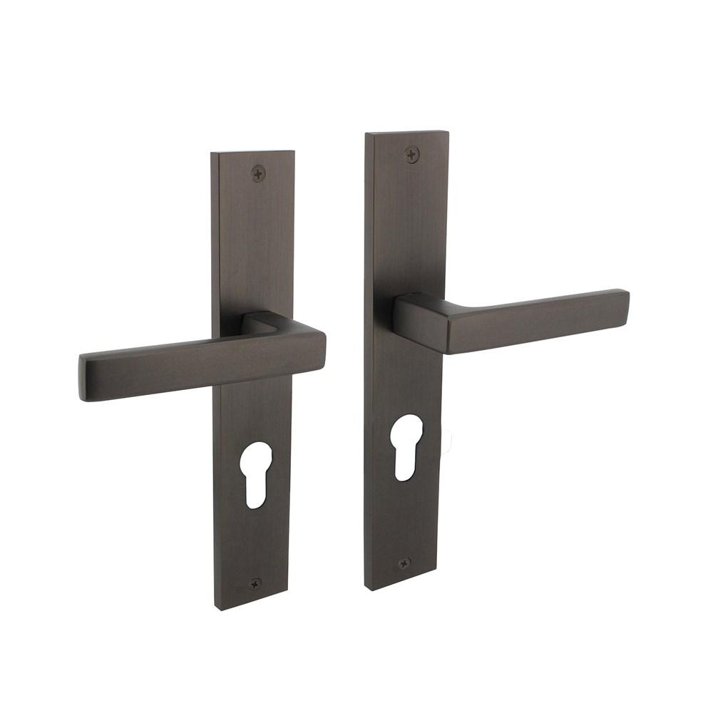 Deurkruk Hera op langschild 245x45mm profielcilindergat 72mm antraciet-grijs