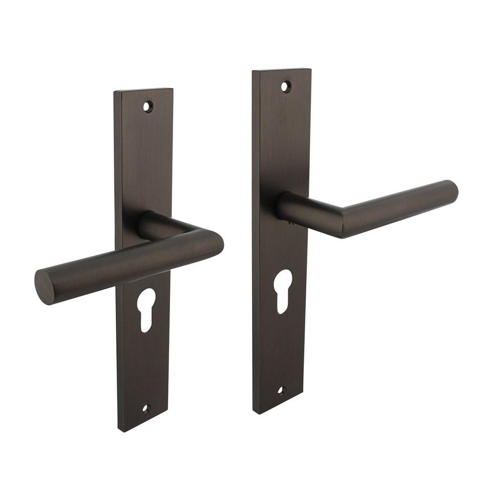 Deurkruk Bastian op langschild 245x45mm profielcilindergat 55mm antraciet-grijs