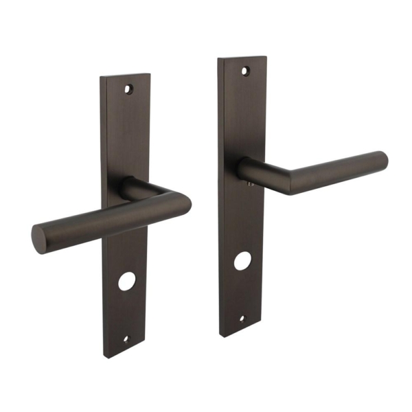 Deurkruk Bastian op langschild 245x45mm rondcilindergat 78mm antraciet-grijs