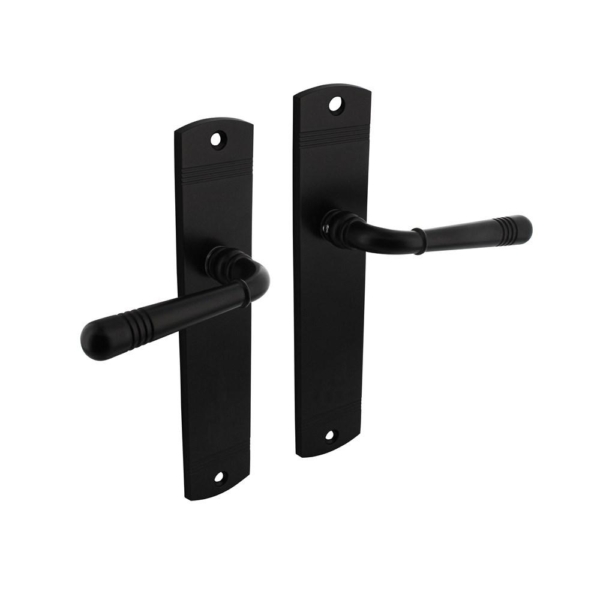 Deurkruk Emily op schild blind zwart dk Emily op s