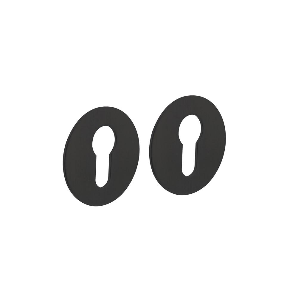 Cilinderrozetten zelfklevend ø55x2mm structuur zwart