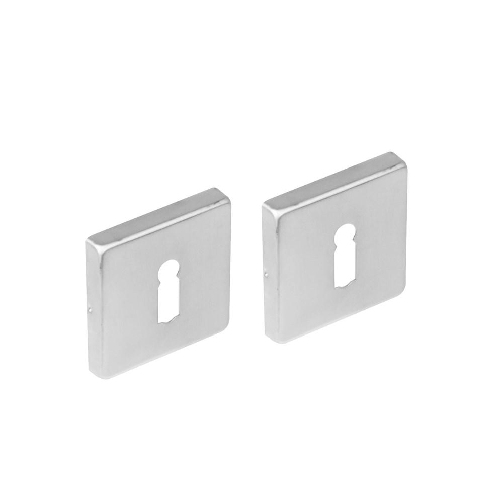 Sleutelrozetten verdekt 53x53x8mm met nokken rvs