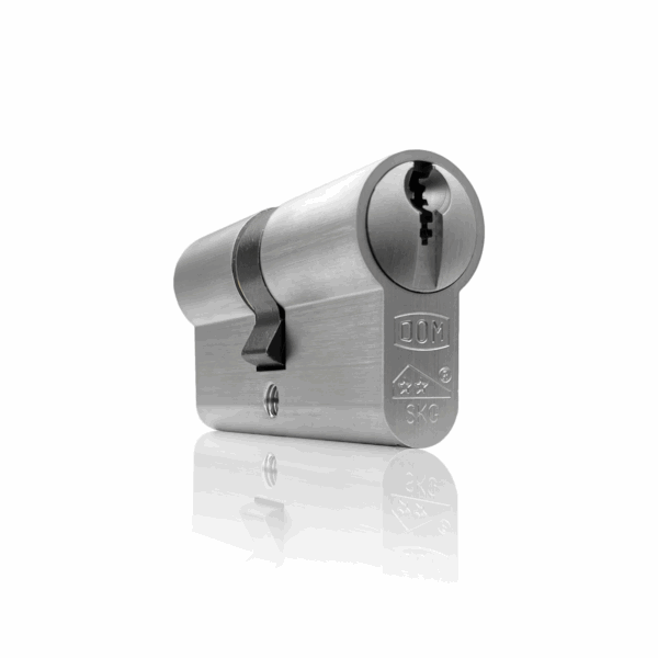 DOM cilinder dubbel 30-30 SKG** - Nikkel - inc. 3 sleutels