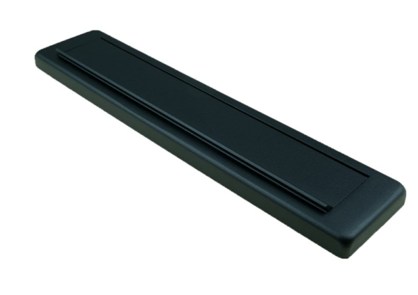 Briefplaat climate comfort veer recht zwart