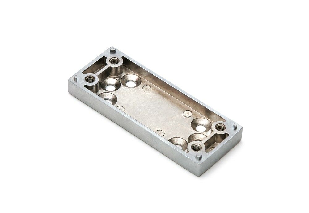 Onderlegplaat smal t.b.v RBM zamac F1 finish