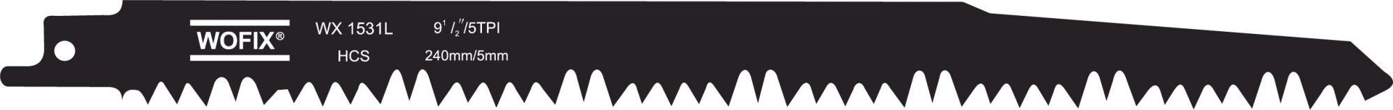 Reciprozaagbl WX1531L 240 x 5TPI (5st)