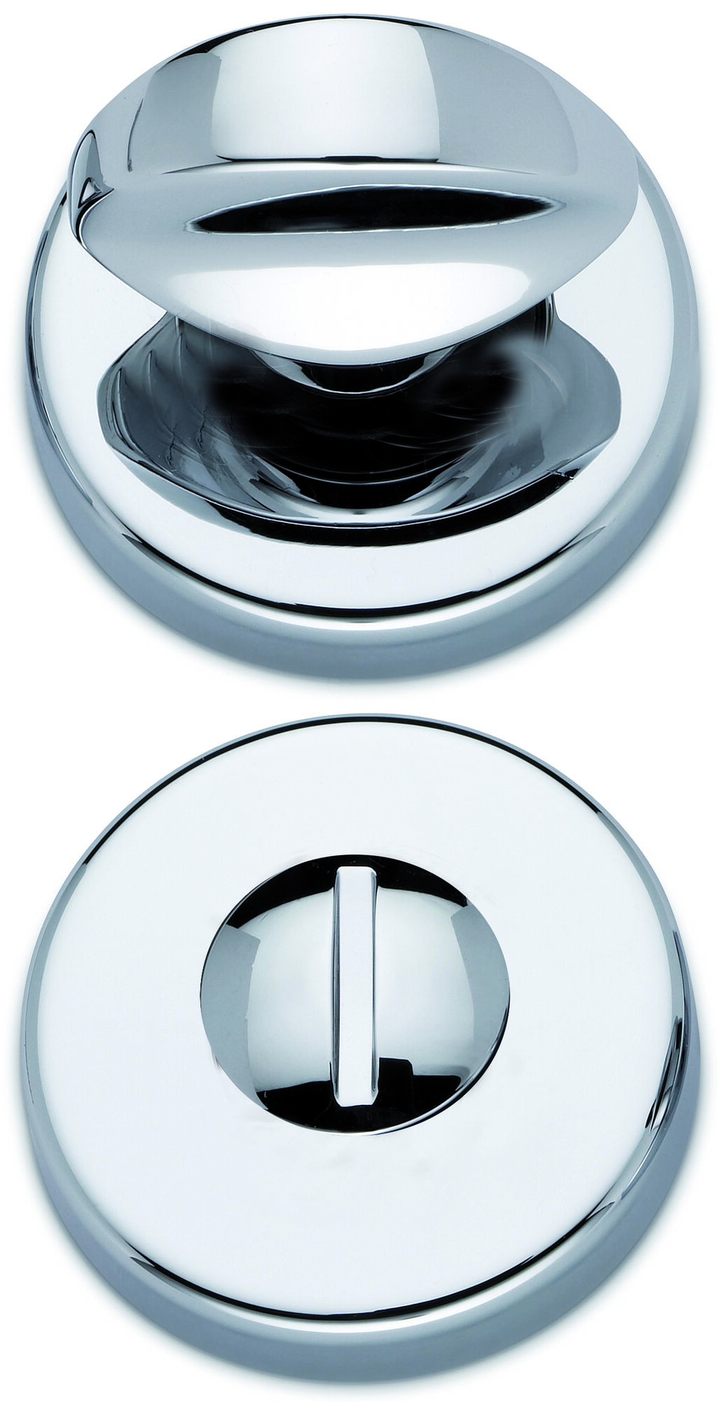 WC garnituur Glans Nikkel 55mm rond