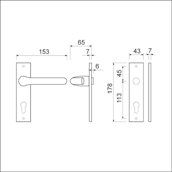 Deurkr.garn.rota f1 blind recht gatd.