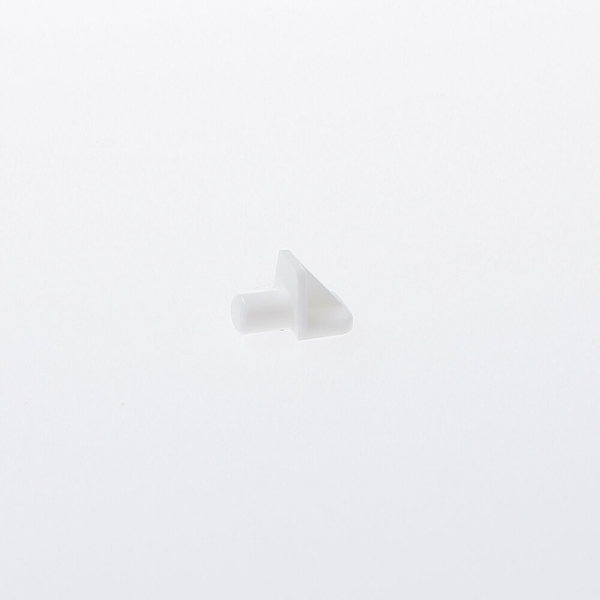 Kastplankdrager plast.wit stift 5mm