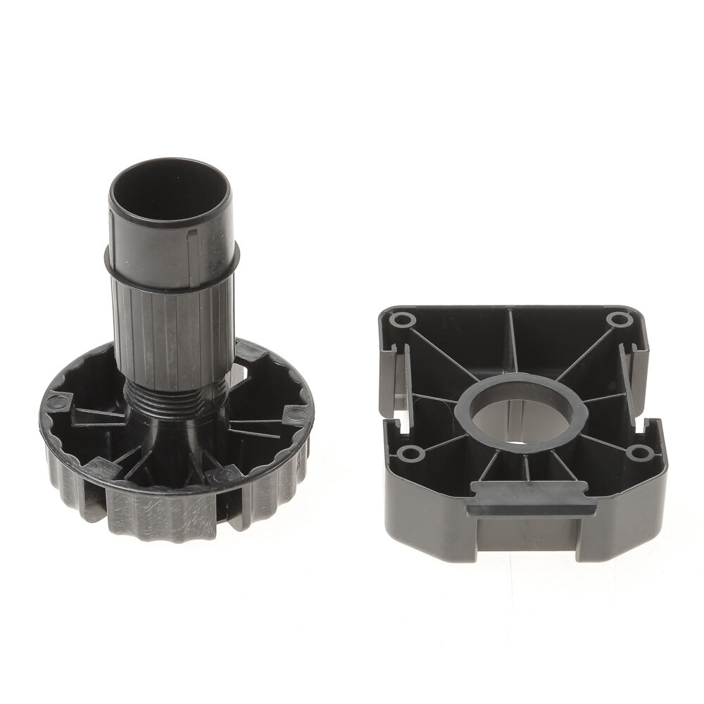 Plint verstelvoet opschroef zwart 100mm