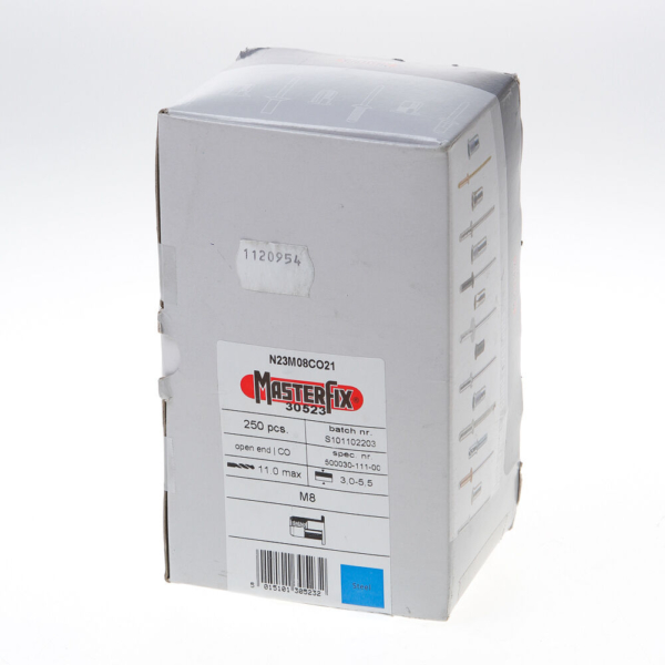 Blindklinkmoer m8 staal