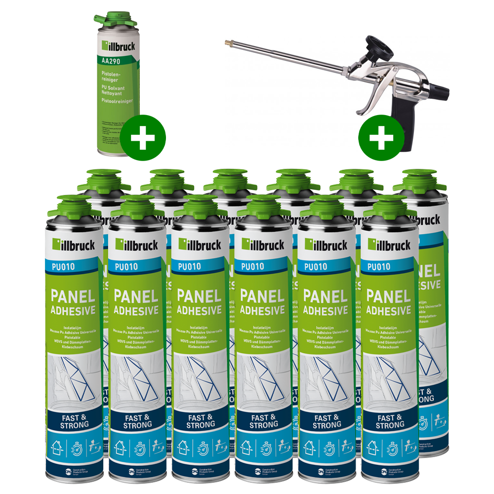 Isolatielijm PU010 (12) + PRO pistool + reiniger