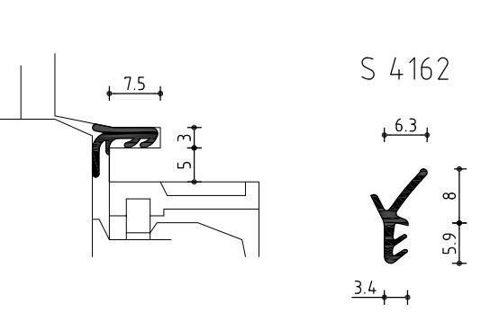 Dichtingsprofiel rail 999 S-4162