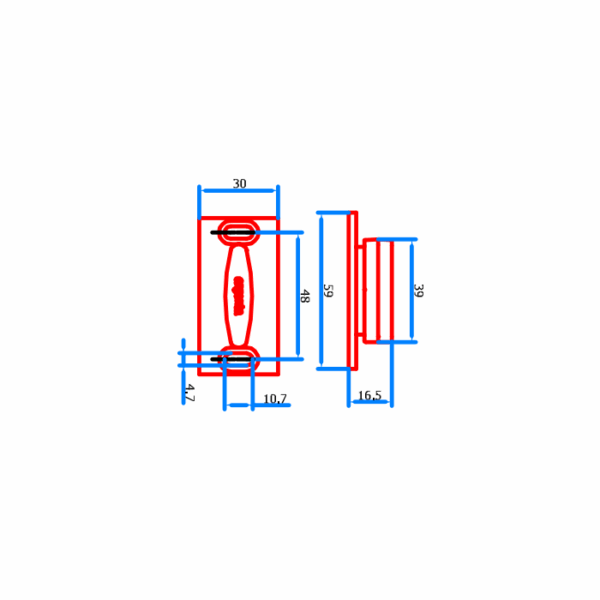 Proslide vloergeleider alum.