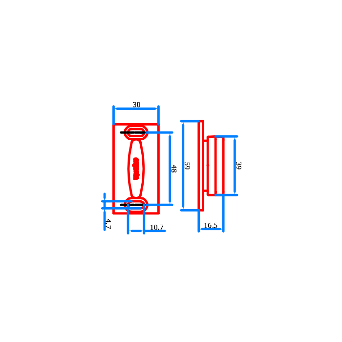 Proslide vloergeleider alum.