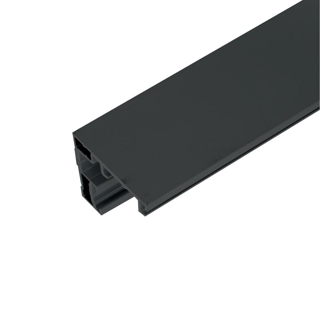 XP-100KG BREED MUURPROFIEL L=6000MM-ZWART