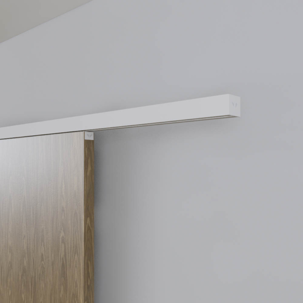 Xperta set 4m rail - Wit - wand z. vloerpl. - Dubbele deur - Dubbele softclose - inbouw manual fix