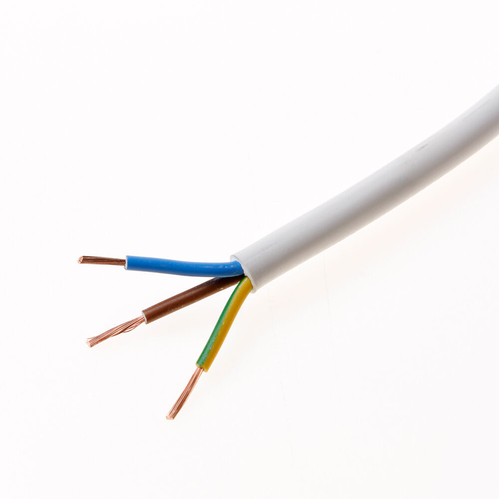 Rondsnoer vmvl wit 3x1.0