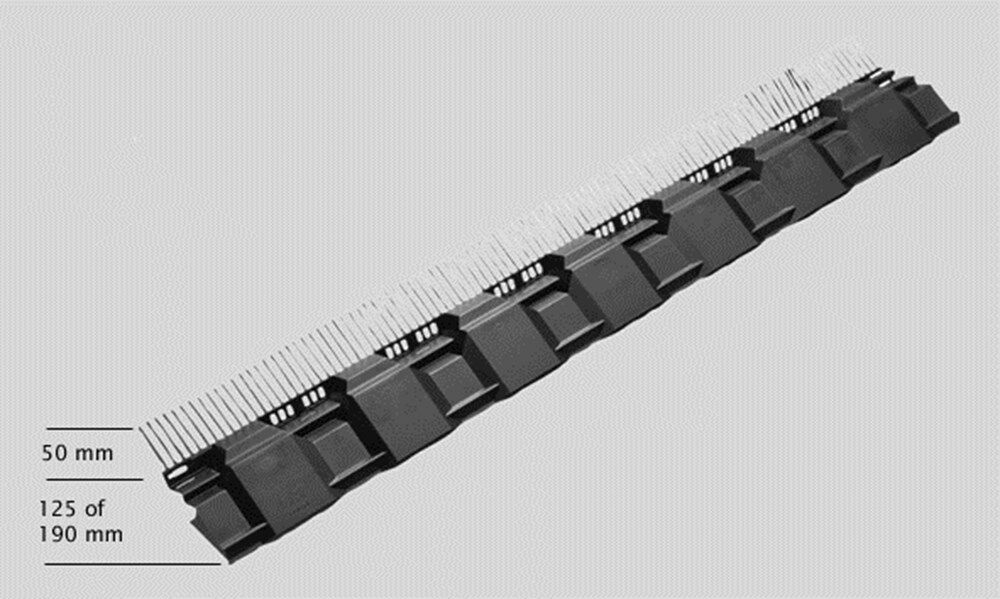 Ubbink airtec -combiprofiel -1000x190mm -zwart