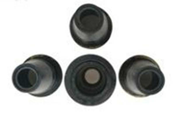 Pootdop D22 zwart zacht lengte 45mm