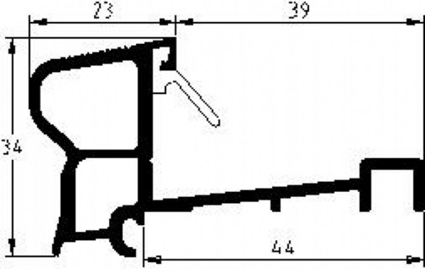 Dorpelprofiel S5 geanodiseerd geboord