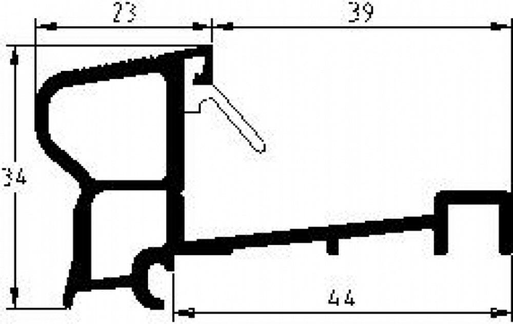 Dorpelprofiel S5 geanodiseerd geboord