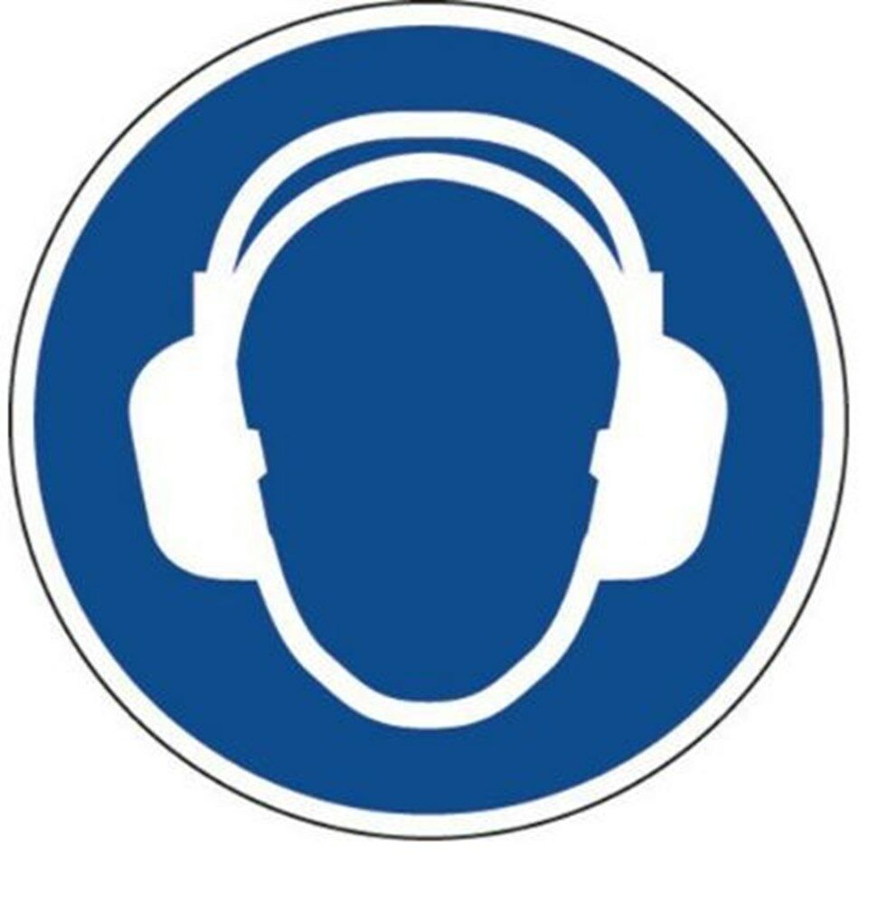 Bord alu Gehoorbescherming Verplicht diam 200mm