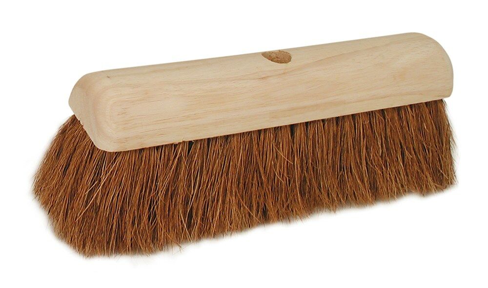 Zaalbezem kokos gelakt hout 30cm
