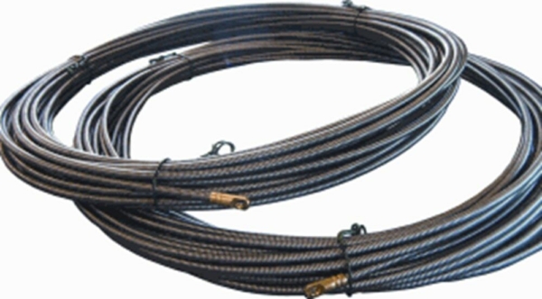 Deka trekveer met binnenkabel staal vz 2x trekoog (10mtr)