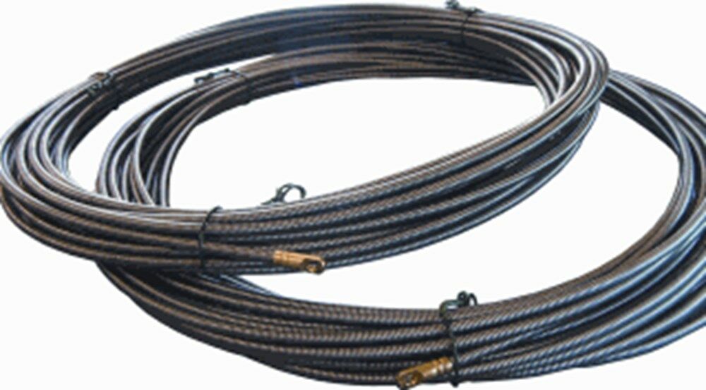 Deka trekveer met binnenkabel staal vz 2x trekoog (10mtr)