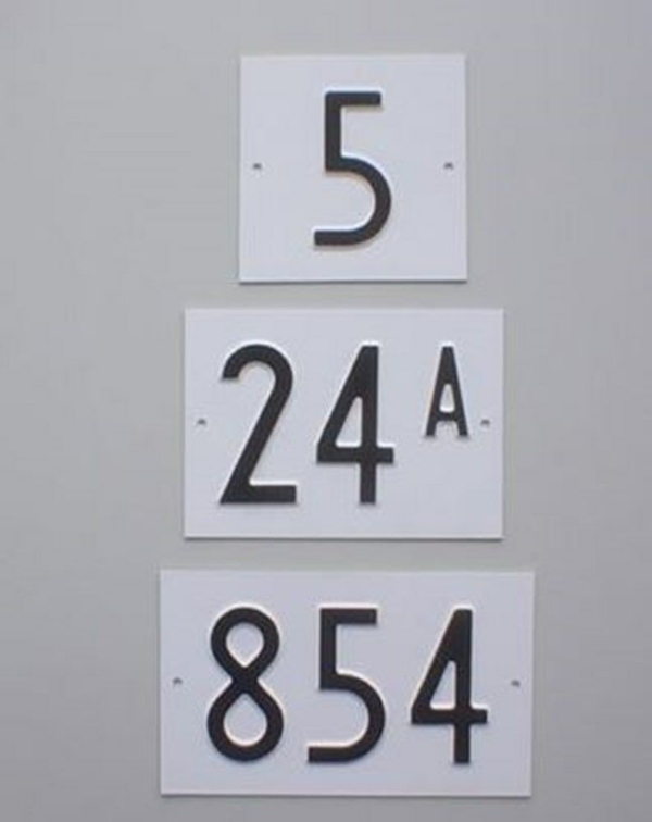 Huisnummer geperst alu 160x120mm nr 30