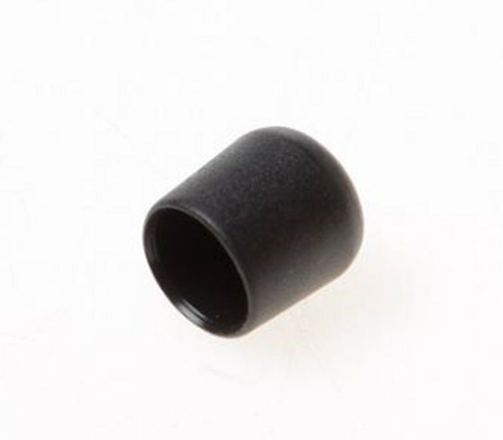 Omsteekdop rond pvc zwart 22mm