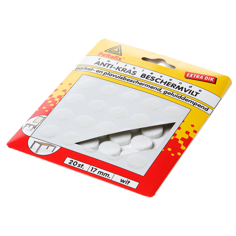 Anti-krasvilt rond 17mm wit (20)