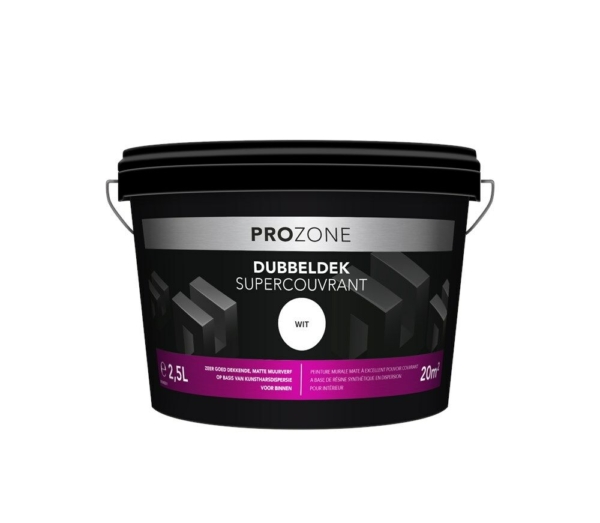 Prozone muurverf dubbeldekkend wit (2.5ltr)