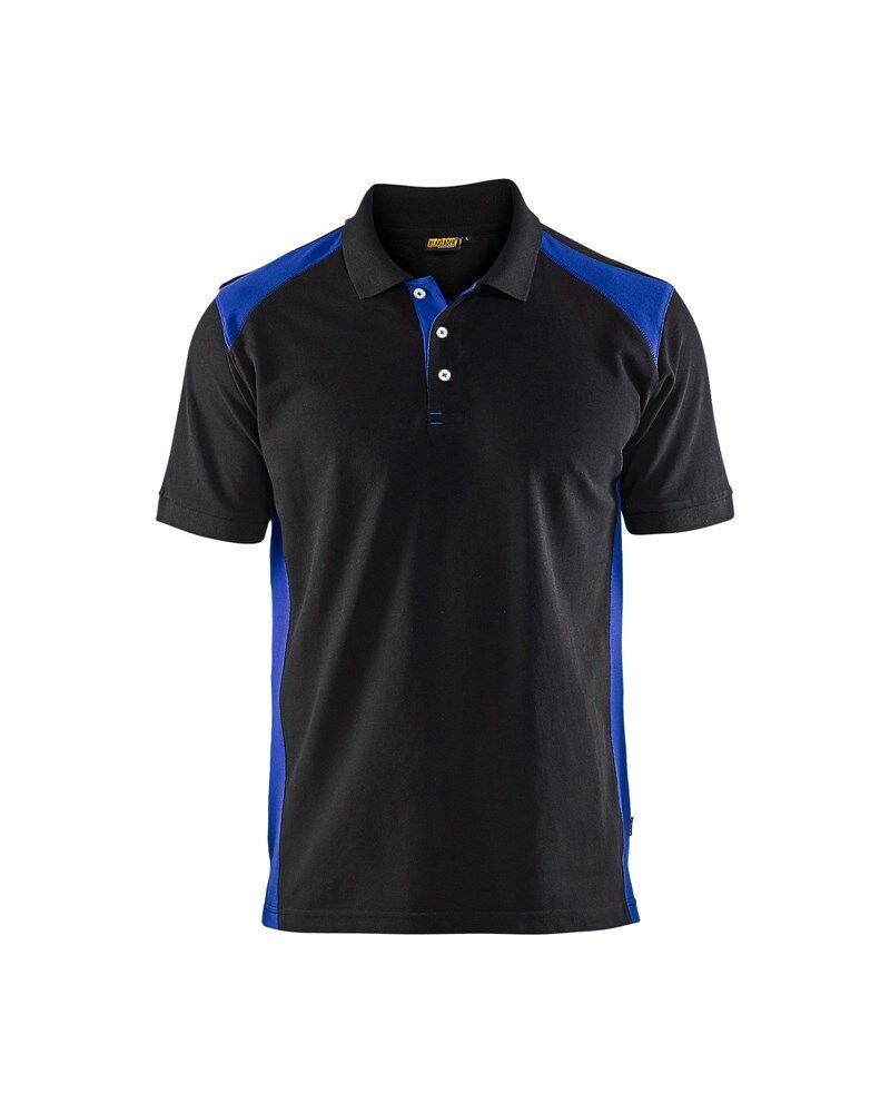 Blaklader polo pique polo 3324-1050 zwart/korenblauw mt L