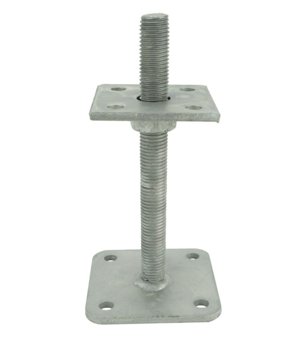 GB paalsteun verstelbaar vz 100x100mm/ 80x80x8mm