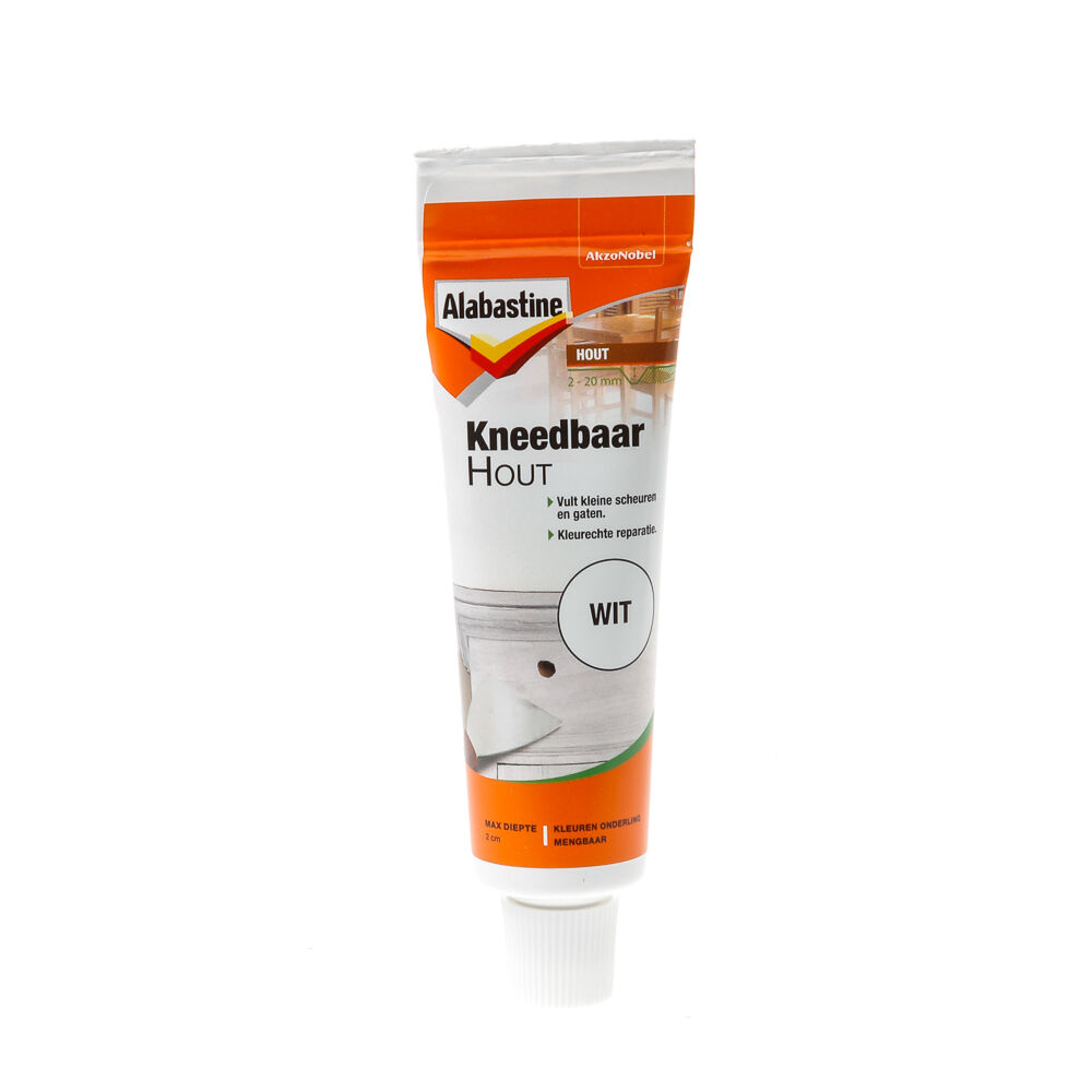 Kneedbaar hout wit 75g